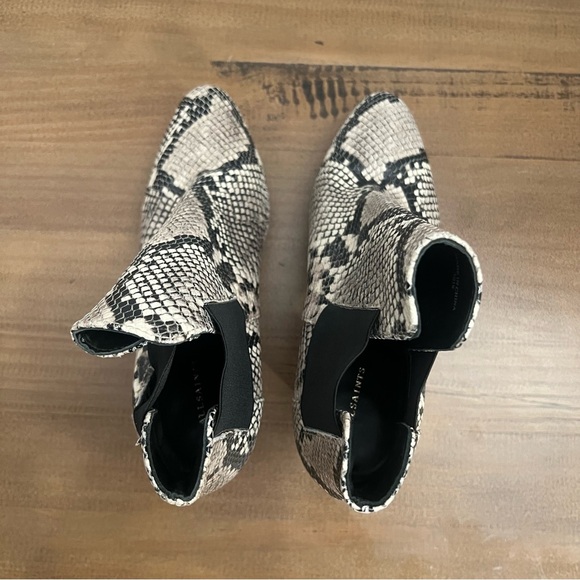 All Saints Sarris Snakeskin Bootie 40 - Picture 5 of 15